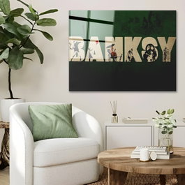 Wallity Cuadro Decorativo de Vidrio Templado Multicolor 70 x 100 cm